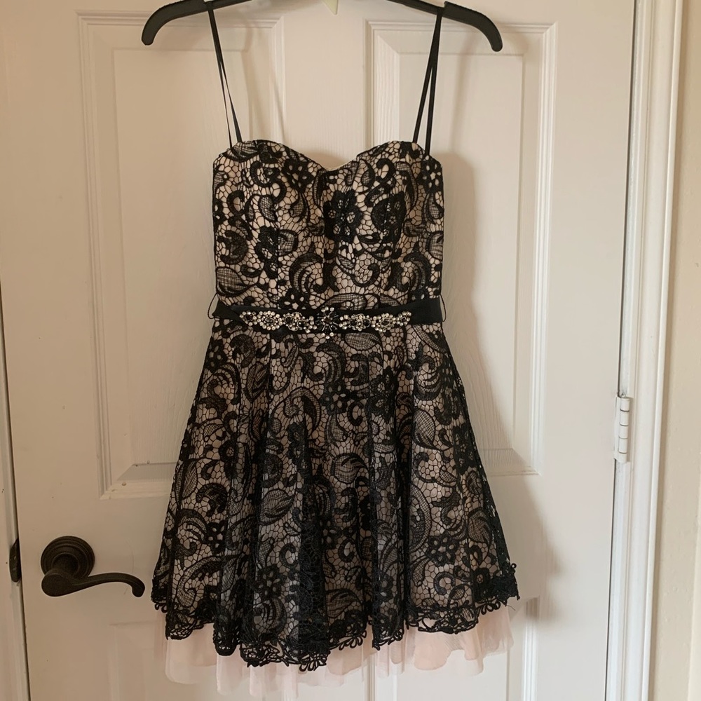 Strapless homecoming dress